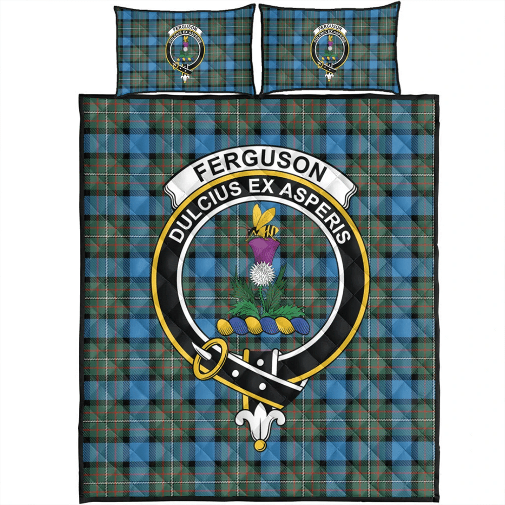 Fergusson Ancient Tartan Classic Crest Quilt Bed Set