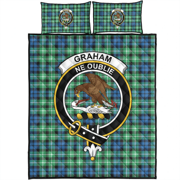 Graham of Montrose Ancient Tartan Classic Crest Quilt Bed Set