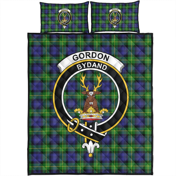 Gordon Modern Tartan Classic Crest Quilt Bed Set