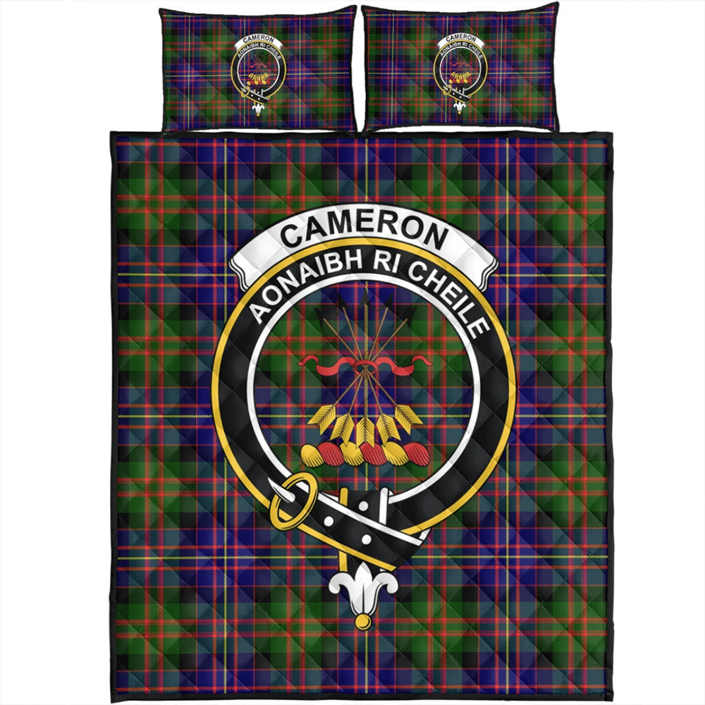 Cameron of Erracht Modern Tartan Classic Crest Quilt Bed Set