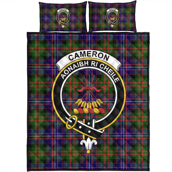 Cameron of Erracht Modern Tartan Classic Crest Quilt Bed Set