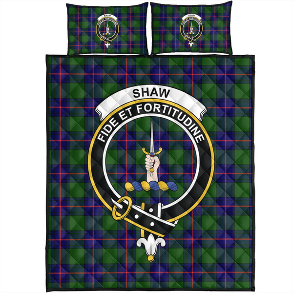 Shaw Modern Tartan Classic Crest Quilt Bed Set