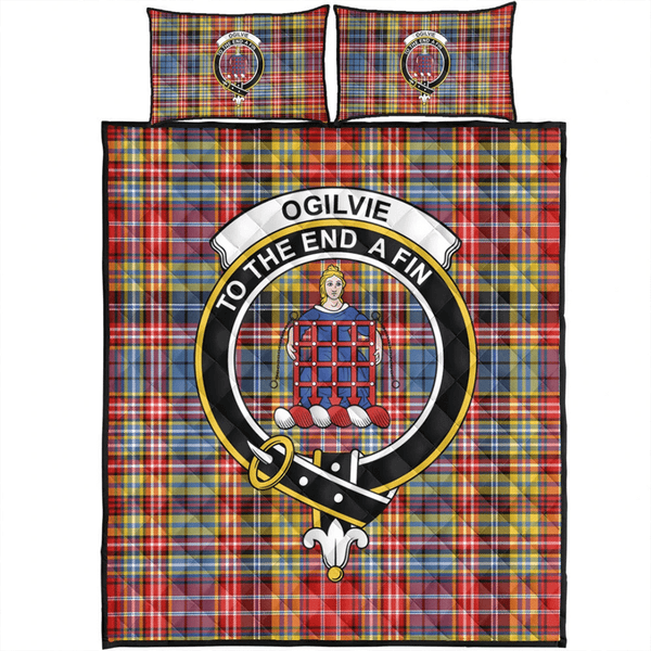 Ogilvie Tartan Classic Crest Quilt Bed Set