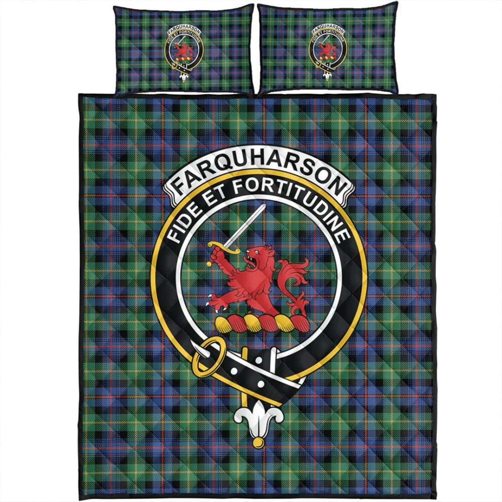 Farquharson Ancient Tartan Classic Crest Quilt Bed Set