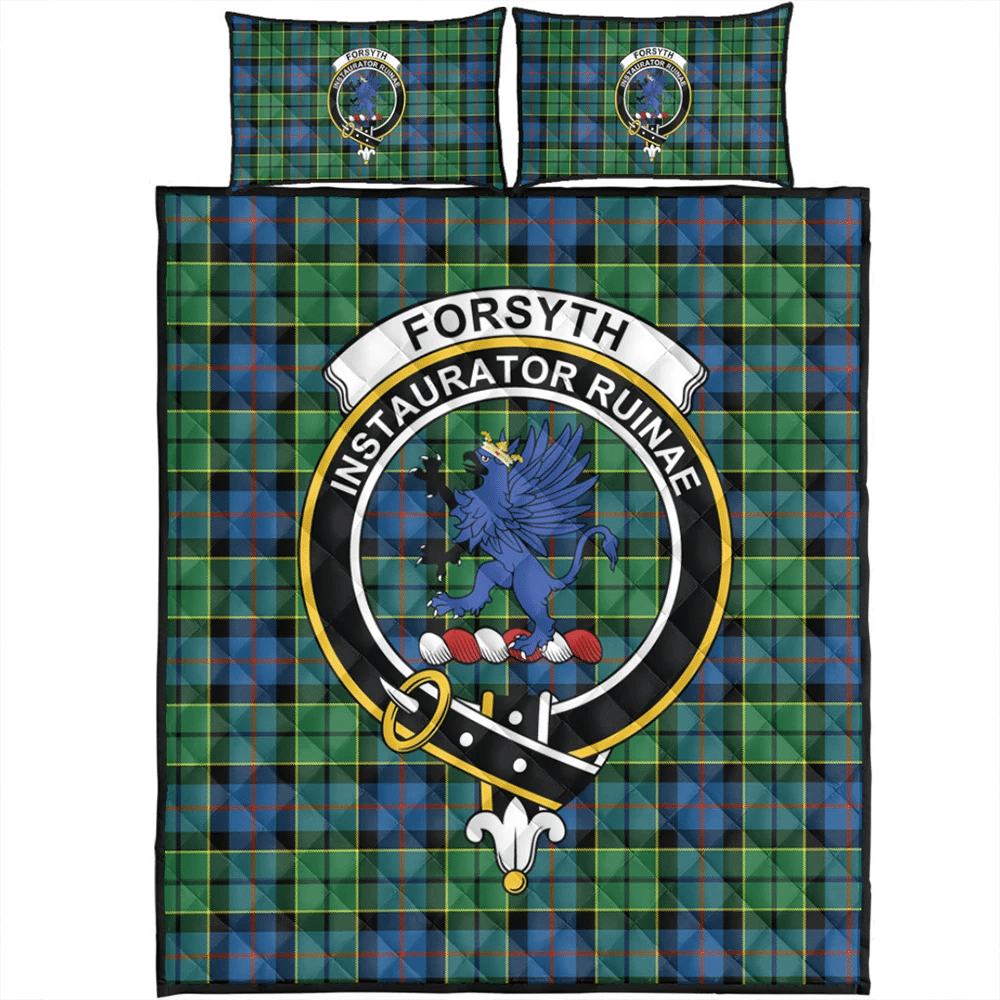 Forsyth Ancient Tartan Classic Crest Quilt Bed Set