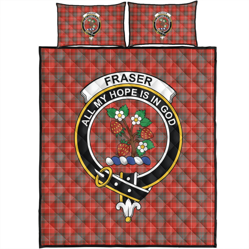 Fraser Weathered Tartan Classic Crest Quilt Bed Set