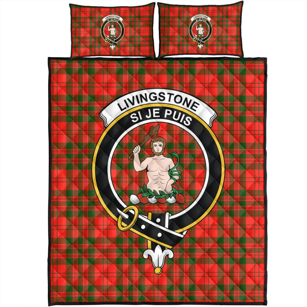 Livingstone Modern Tartan Classic Crest Quilt Bed Set