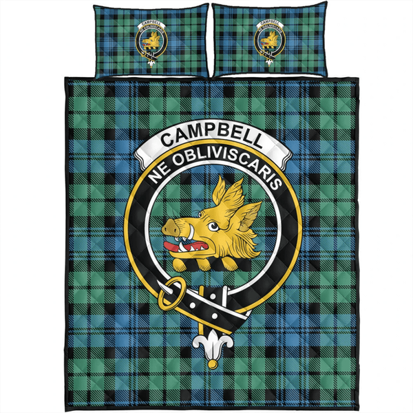 Campbell Ancient 01 Tartan Classic Crest Quilt Bed Set