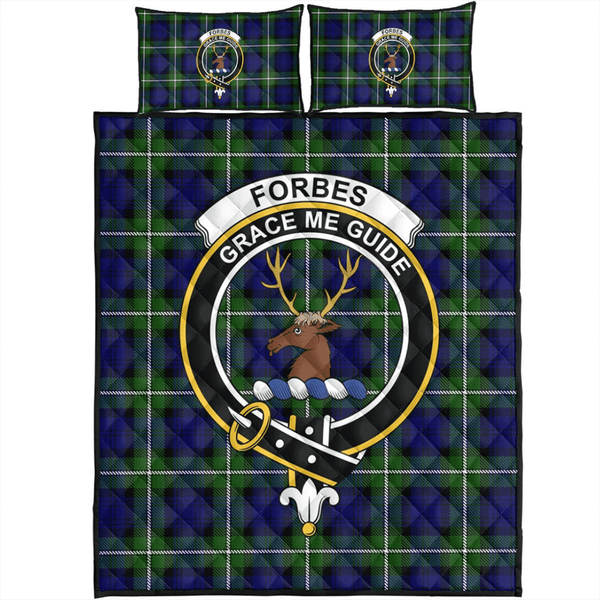 Forbes Modern Tartan Classic Crest Quilt Bed Set