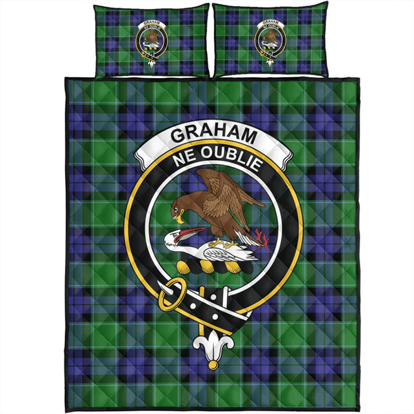 Graham of Menteith Modern Tartan Classic Crest Quilt Bed Set