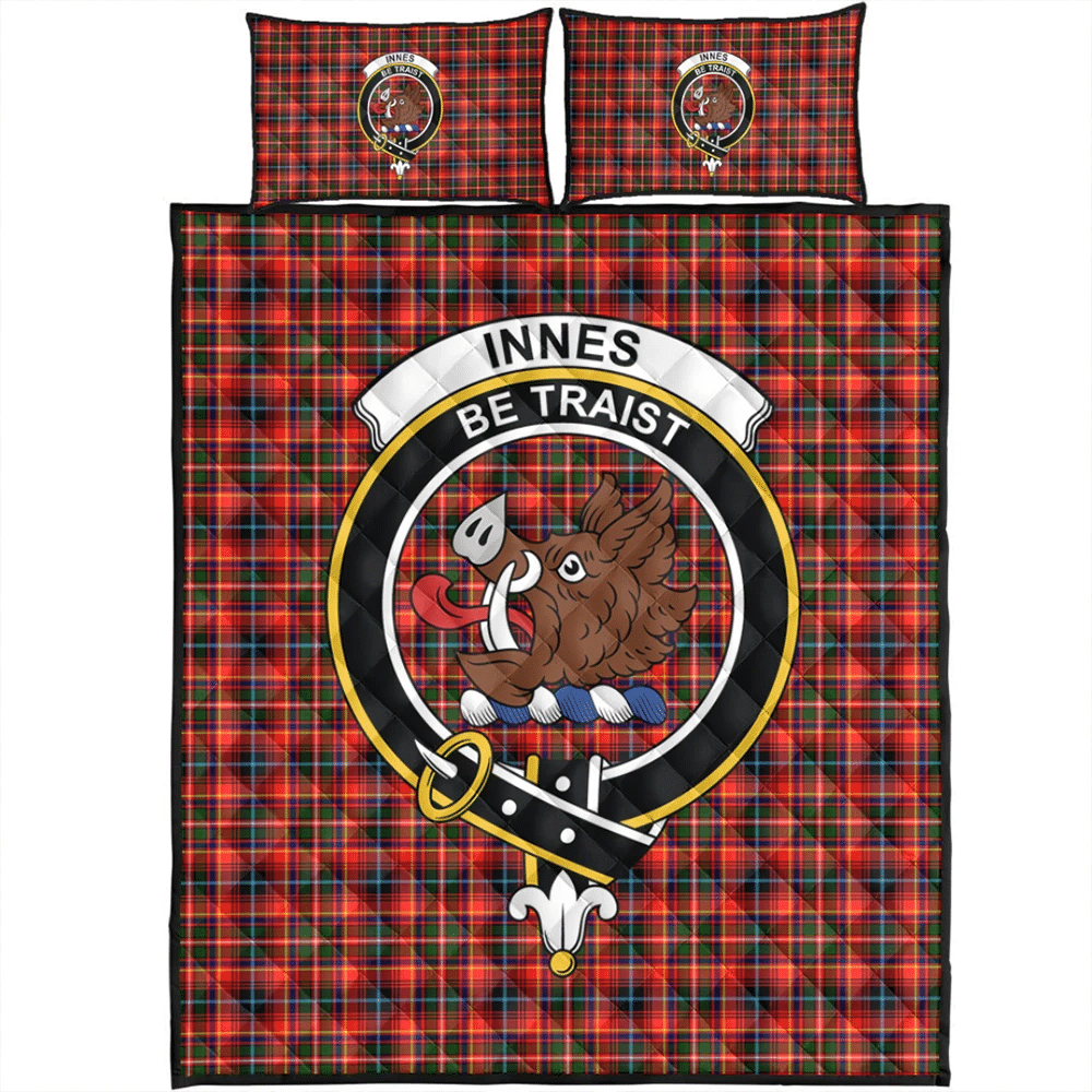 Innes Modern Tartan Classic Crest Quilt Bed Set