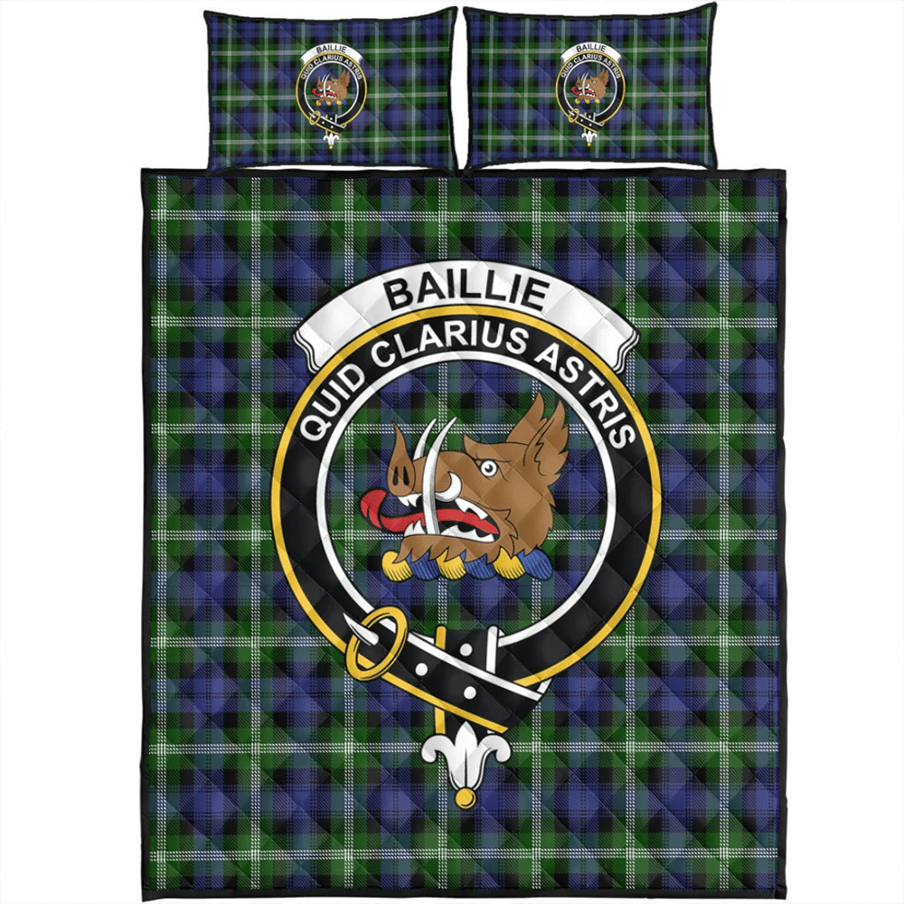 Baillie Modern Tartan Classic Crest Quilt Bed Set