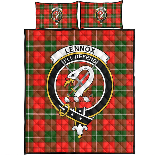 Lennox Modern Tartan Classic Crest Quilt Bed Set