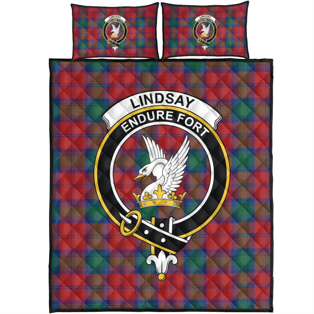 Lindsay Modern Tartan Classic Crest Quilt Bed Set