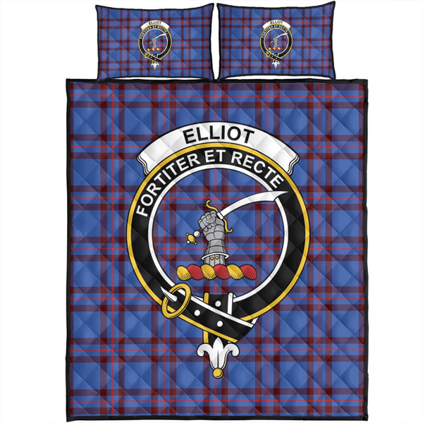 Elliot Modern Tartan Classic Crest Quilt Bed Set