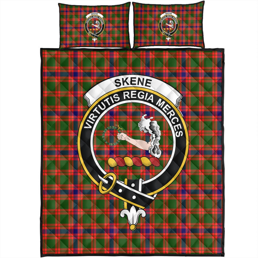 Skene Modern Tartan Classic Crest Quilt Bed Set