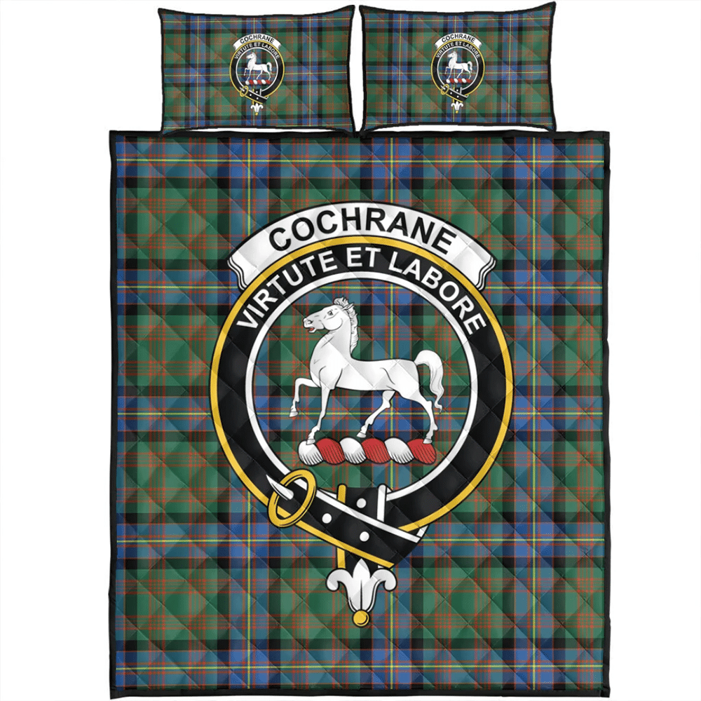 Cochrane Ancient Tartan Classic Crest Quilt Bed Set