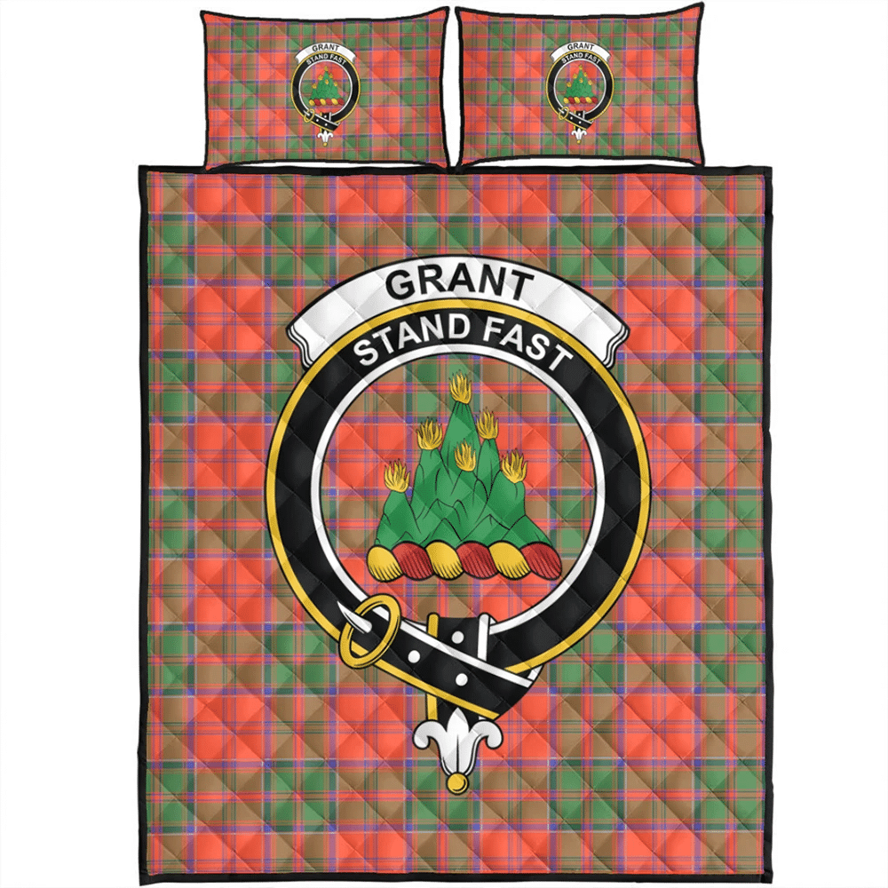 Grant Ancient Tartan Classic Crest Quilt Bed Set