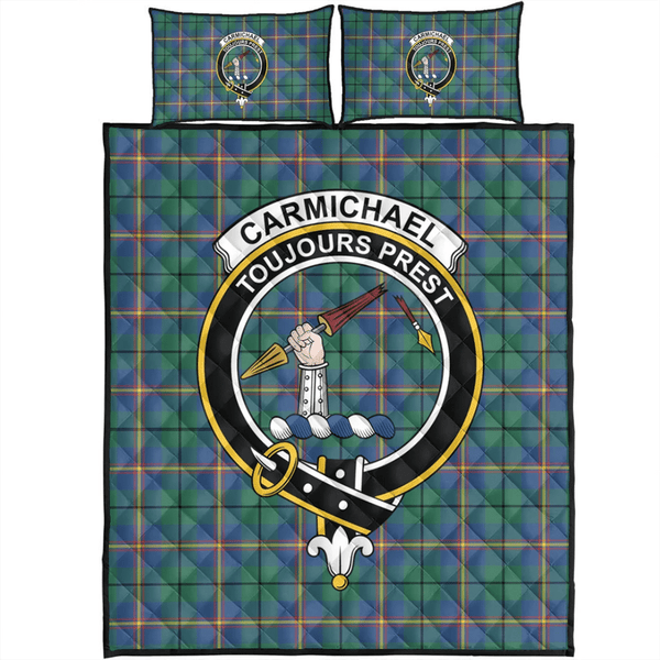 Carmichael Ancient Tartan Classic Crest Quilt Bed Set