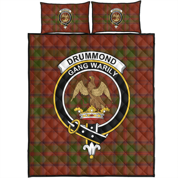 Drummond Clan Tartan Classic Crest Quilt Bed Set