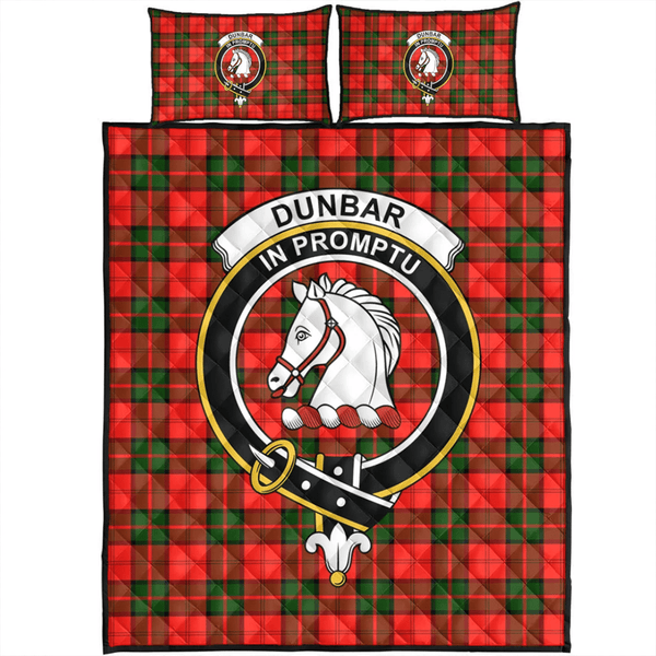 Dunbar Modern Tartan Classic Crest Quilt Bed Set