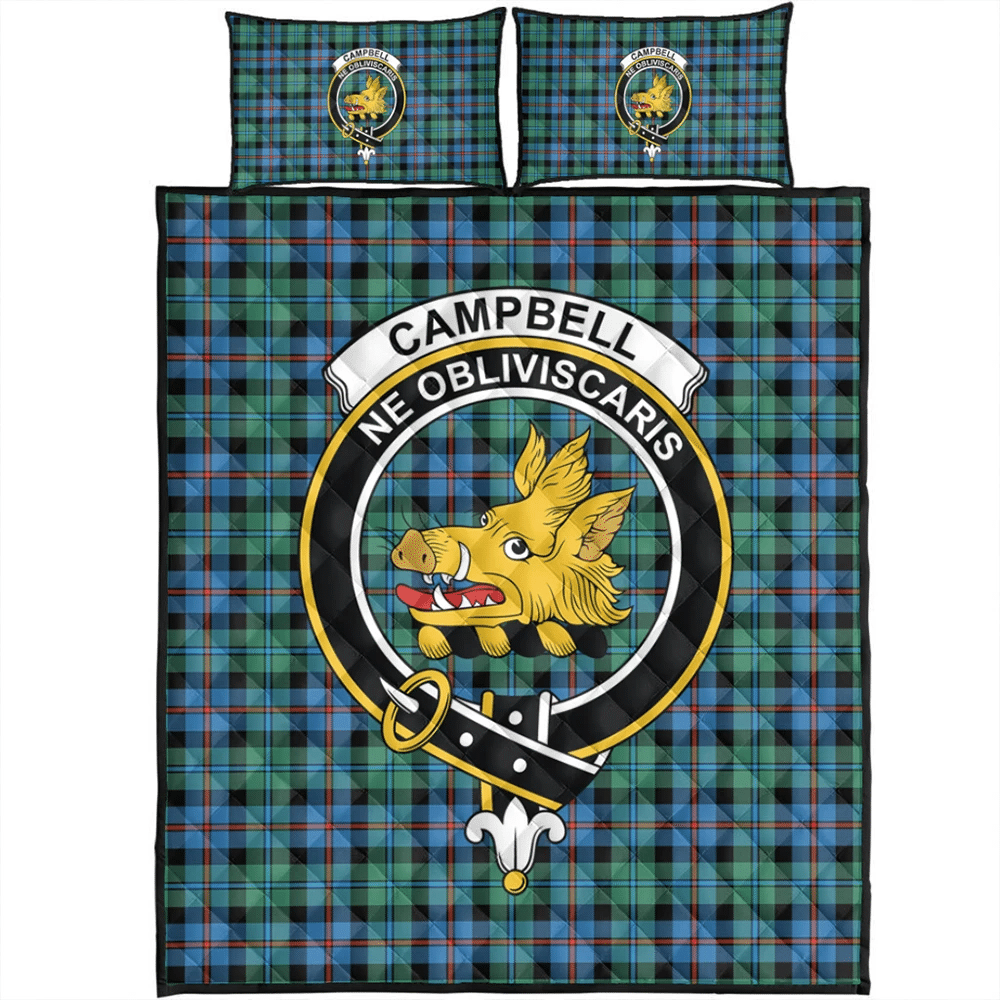 Campbell of Cawdor Ancient Tartan Classic Crest Quilt Bed Set