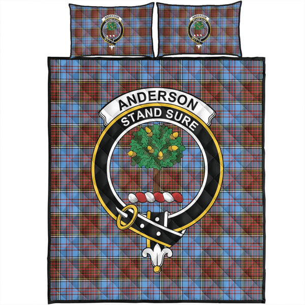 Anderson Modern Tartan Classic Crest Quilt Bed Set