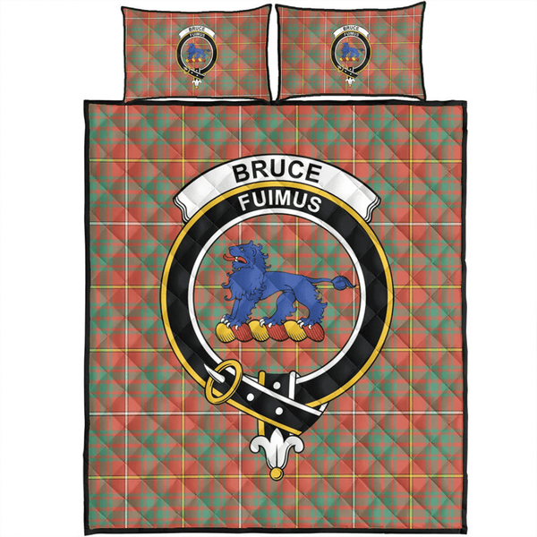 Bruce Ancient Tartan Classic Crest Quilt Bed Set