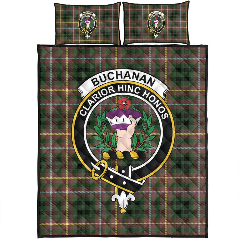 Buchanan Hunting Tartan Classic Crest Quilt Bed Set