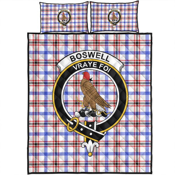 Boswell Modern Tartan Classic Crest Quilt Bed Set