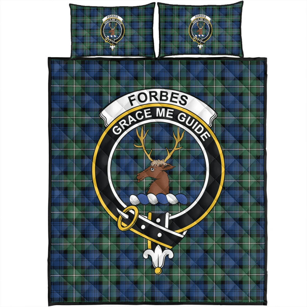 Forbes Ancient Tartan Classic Crest Quilt Bed Set