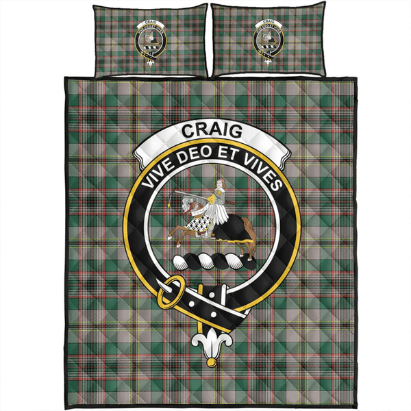 Craig Ancient Tartan Classic Crest Quilt Bed Set