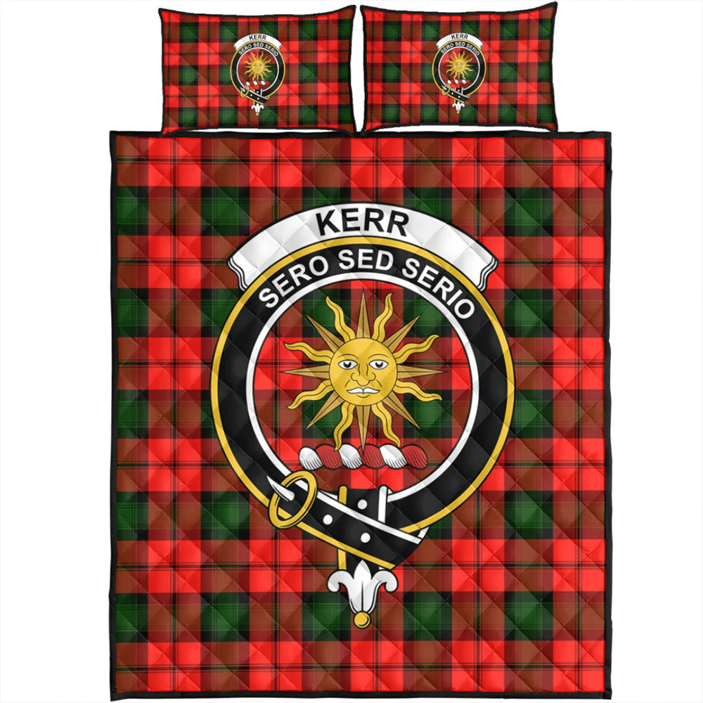 Kerr Modern Tartan Classic Crest Quilt Bed Set