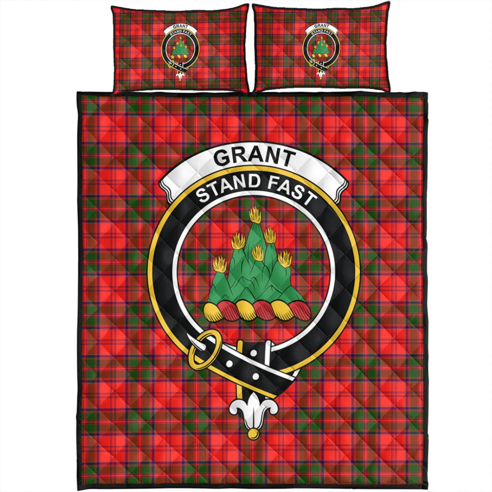 Grant Modern Tartan Classic Crest Quilt Bed Set