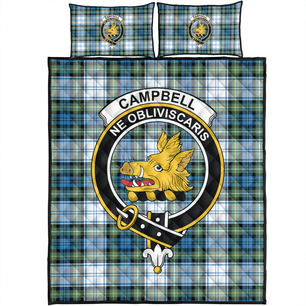 Campbell Dress Tartan Classic Crest Quilt Bed Set