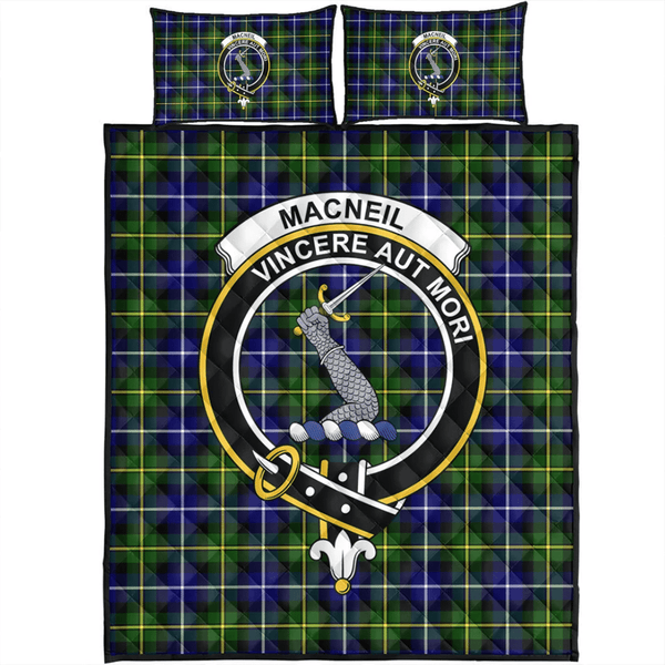 MacNeill of Barra Modern Tartan Classic Crest Quilt Bed Set