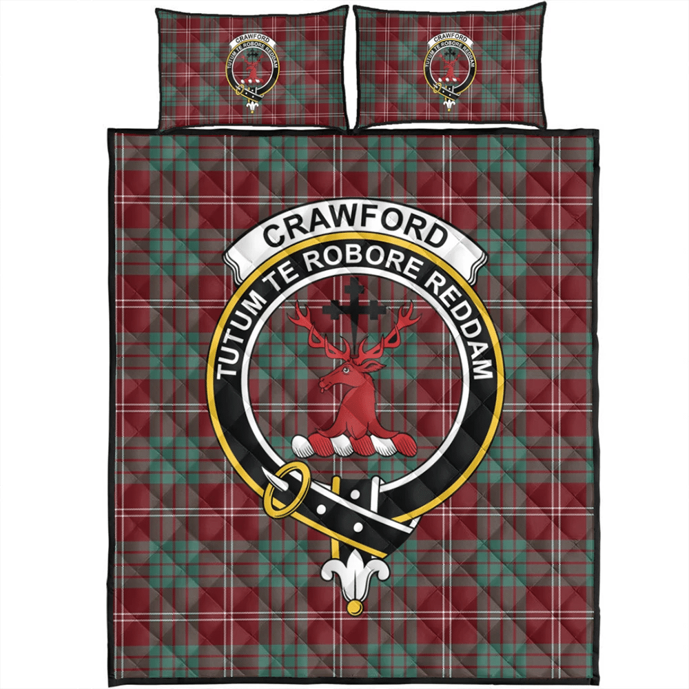 Crawford Modern Tartan Classic Crest Quilt Bed Set