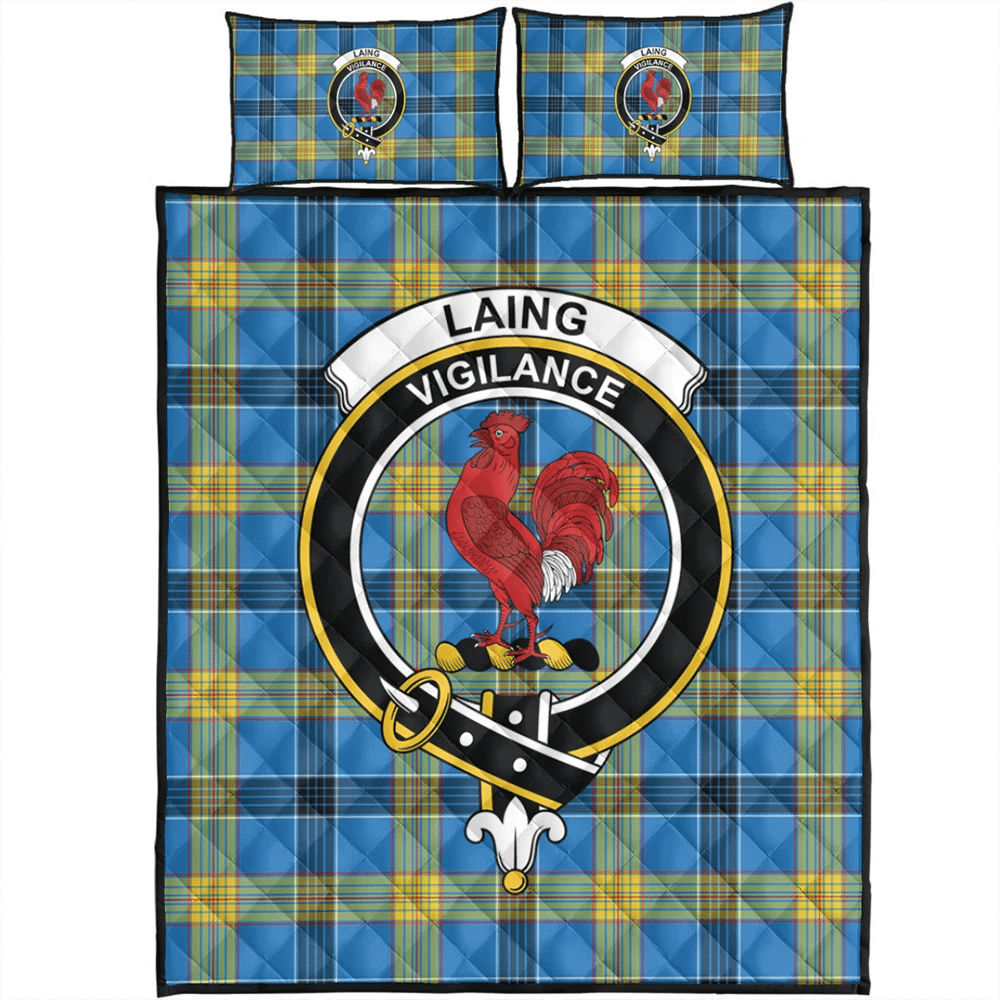 Laing Tartan Classic Crest Quilt Bed Set