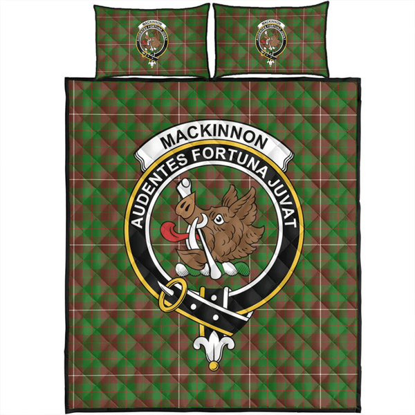 MacKinnon Hunting Modern Tartan Classic Crest Quilt Bed Set