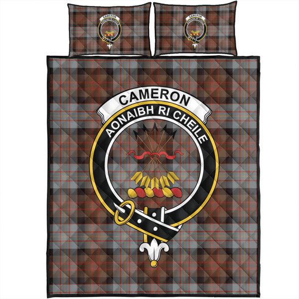 Cameron of Erracht Weathered Tartan Classic Crest Quilt Bed Set