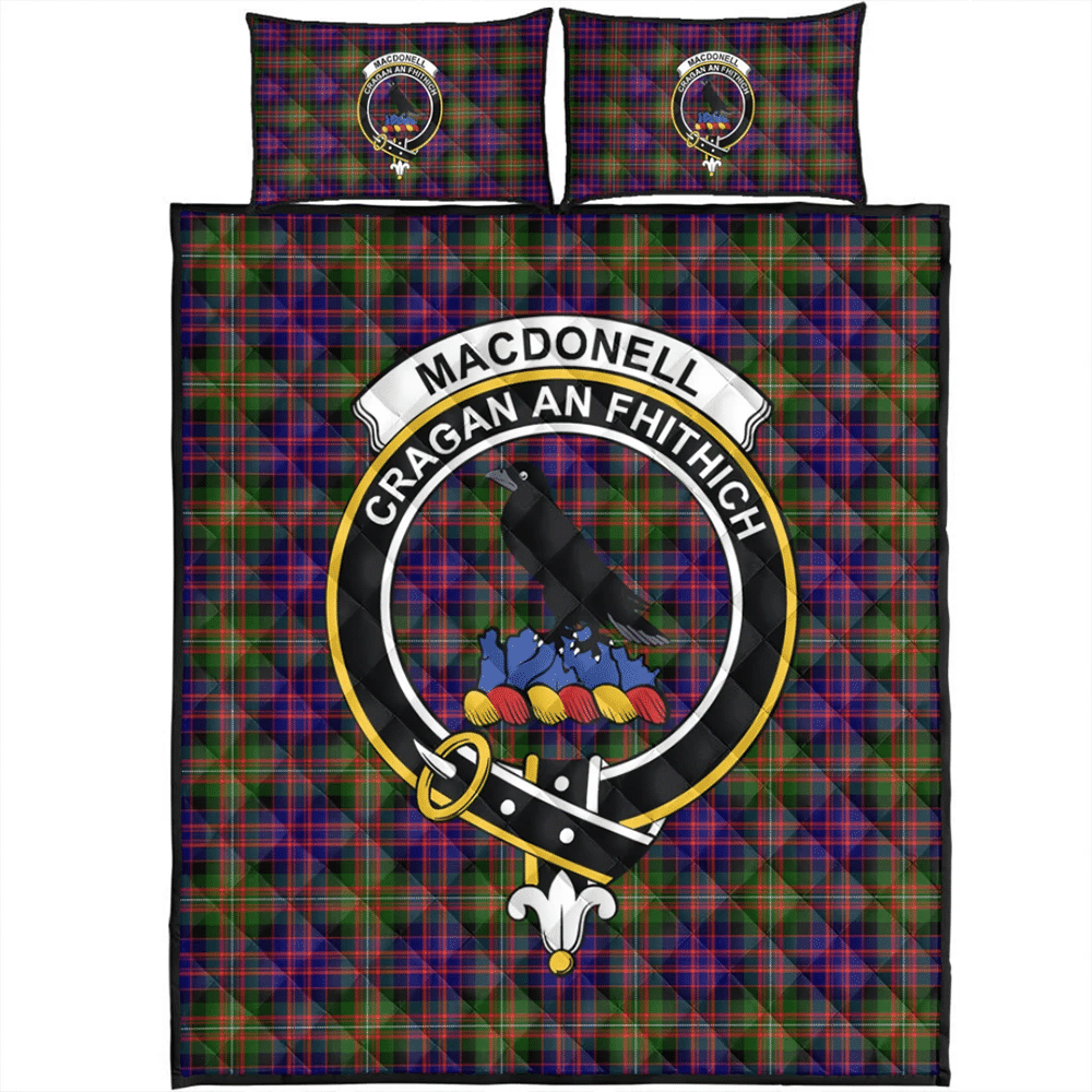 MacDonnell of Glengarry Modern Tartan Classic Crest Quilt Bed Set