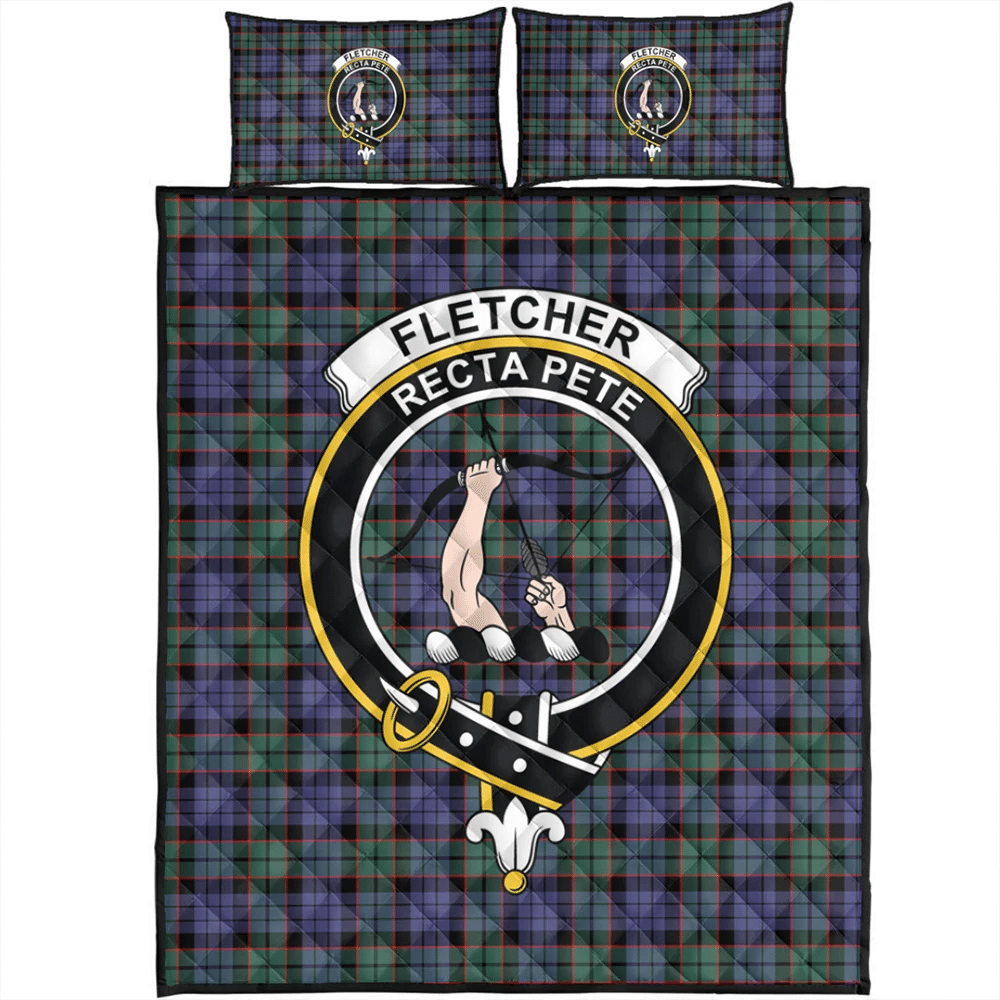 Fletcher Modern Tartan Classic Crest Quilt Bed Set