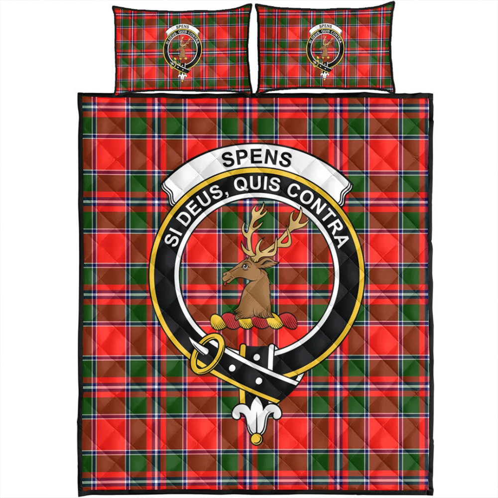 Spens Modern Tartan Classic Crest Quilt Bed Set