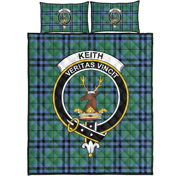 Keith Ancient Tartan Classic Crest Quilt Bed Set