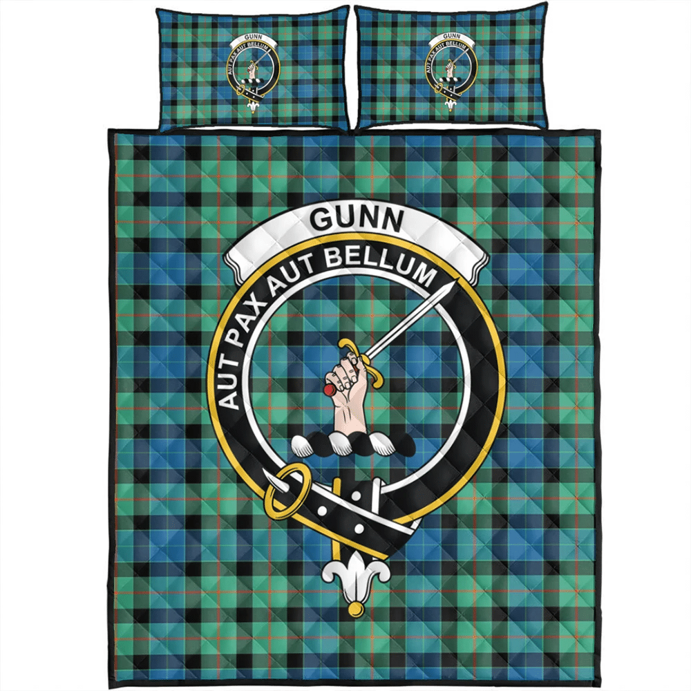 Gunn Ancient Tartan Classic Crest Quilt Bed Set