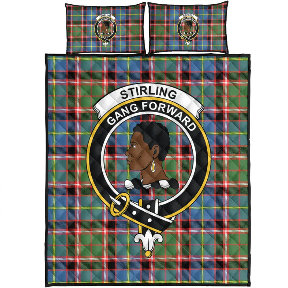 Stirling & Bannockburn District Tartan Classic Crest Quilt Bed Set