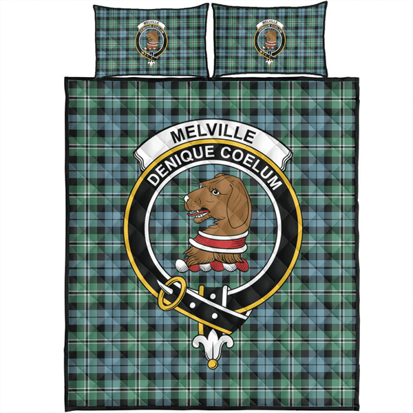 Melville Tartan Classic Crest Quilt Bed Set