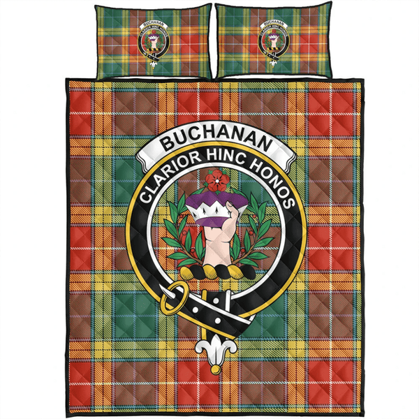 Buchanan Old Sett Tartan Classic Crest Quilt Bed Set