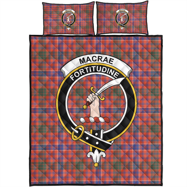 MacRae Ancient Tartan Classic Crest Quilt Bed Set