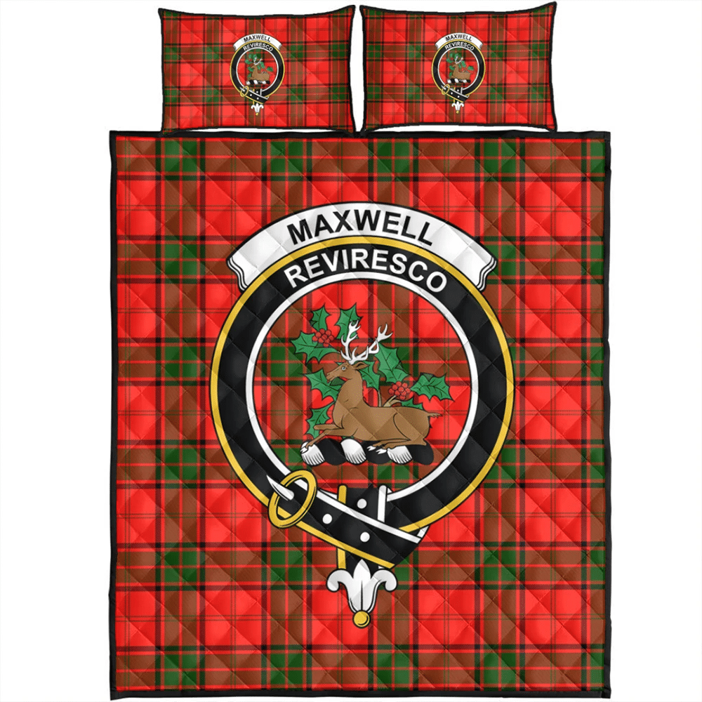 Maxwell Modern Tartan Classic Crest Quilt Bed Set